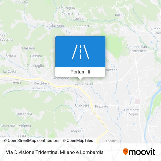 Mappa Via Divisione Tridentina