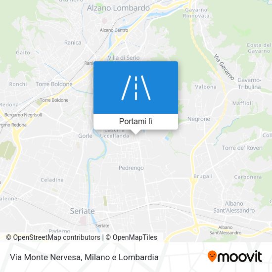 Mappa Via Monte Nervesa