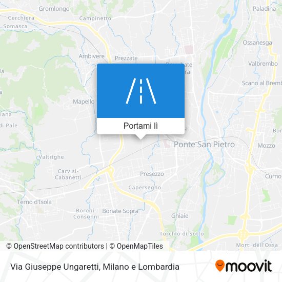 Mappa Via Giuseppe Ungaretti