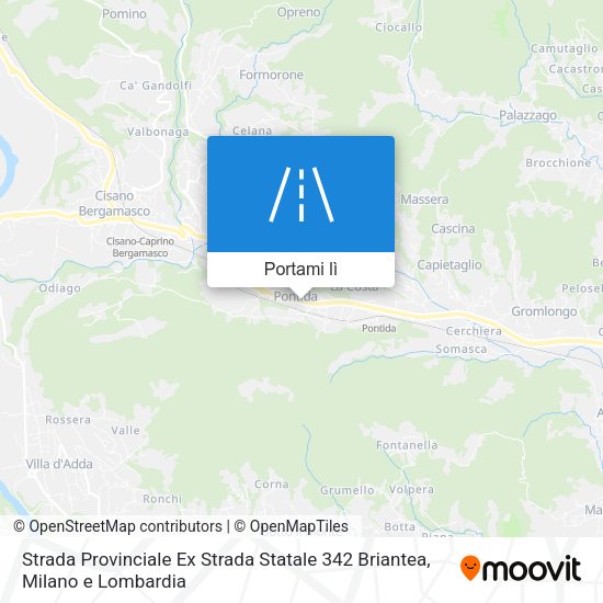 Mappa Strada Provinciale Ex Strada Statale 342 Briantea