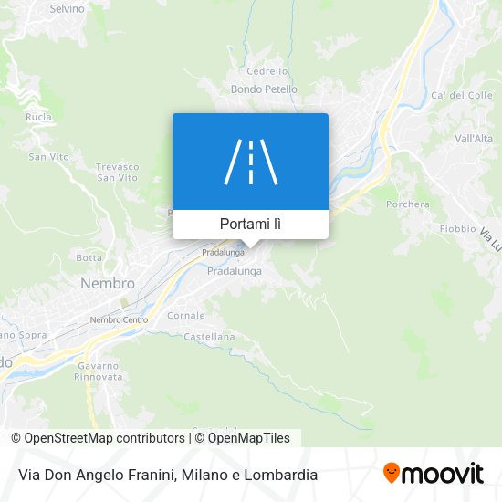 Mappa Via Don Angelo Franini