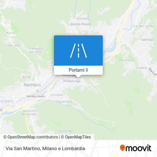 Mappa Via San Martino