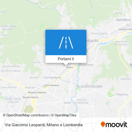 Mappa Via Giacomo Leopardi