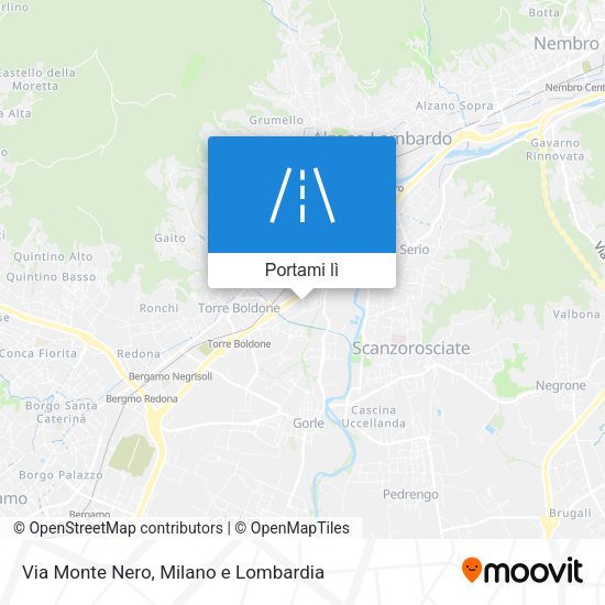 Mappa Via Monte Nero