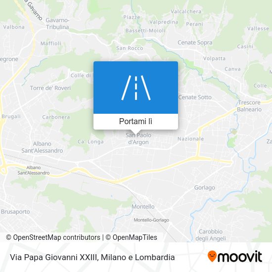 Mappa Via Papa Giovanni XXIII