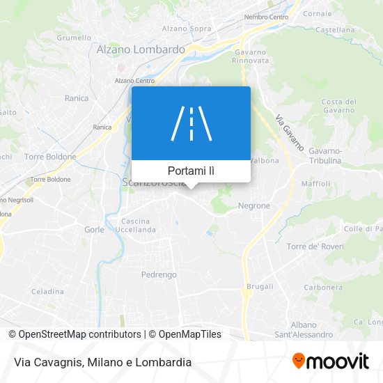 Mappa Via Cavagnis