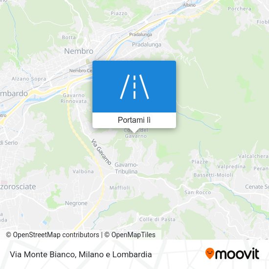 Mappa Via Monte Bianco