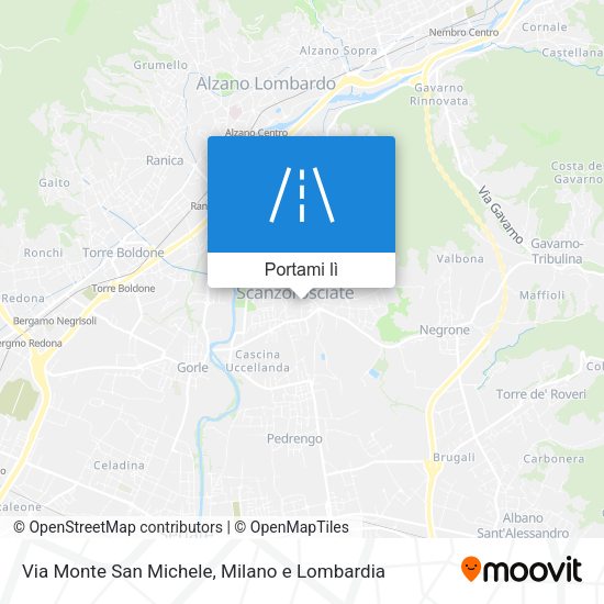 Mappa Via Monte San Michele