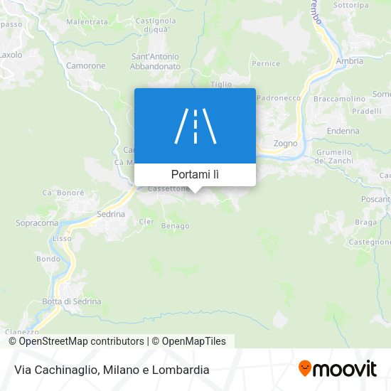 Mappa Via Cachinaglio