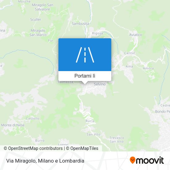 Mappa Via Miragolo