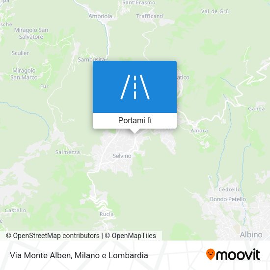 Mappa Via Monte Alben