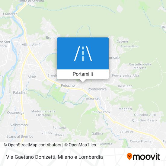 Mappa Via Gaetano Donizetti