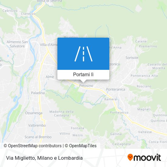 Mappa Via Miglietto