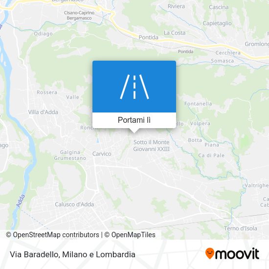 Mappa Via Baradello
