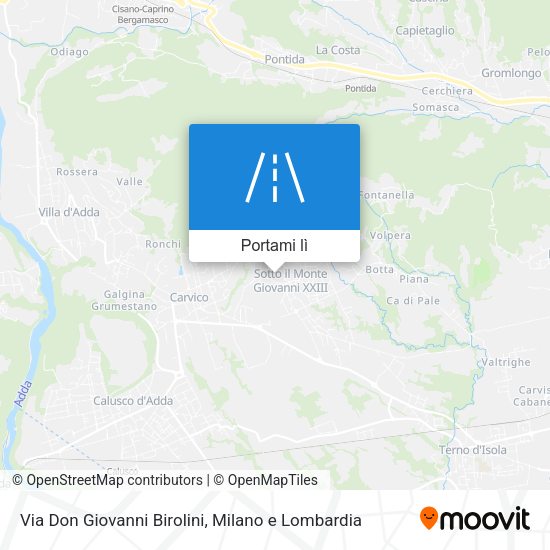 Mappa Via Don Giovanni Birolini