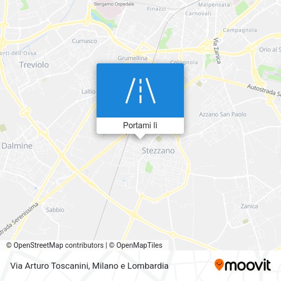 Mappa Via Arturo Toscanini