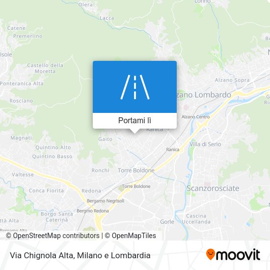 Mappa Via Chignola Alta