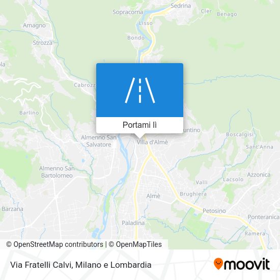 Mappa Via Fratelli Calvi