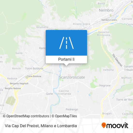Mappa Via Cap Del Preòst