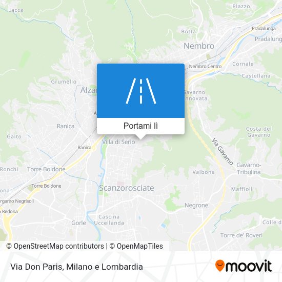 Mappa Via Don Paris