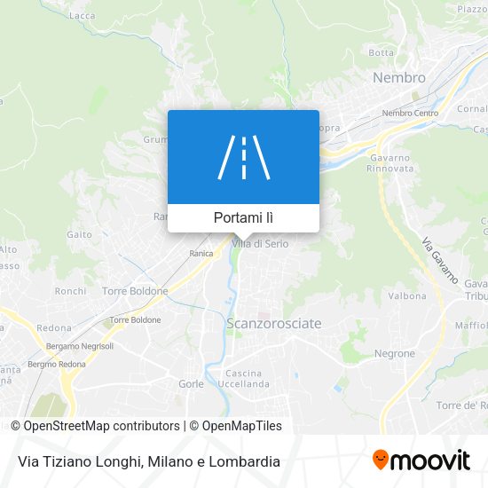 Mappa Via Tiziano Longhi