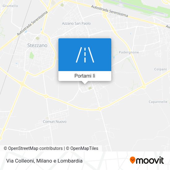 Mappa Via Colleoni