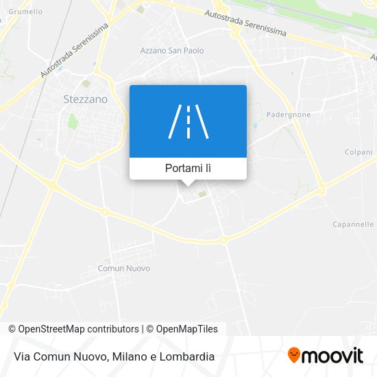 Mappa Via Comun Nuovo