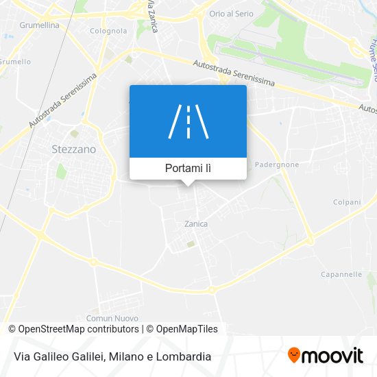 Mappa Via Galileo Galilei