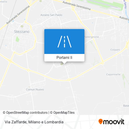 Mappa Via Zaffarde
