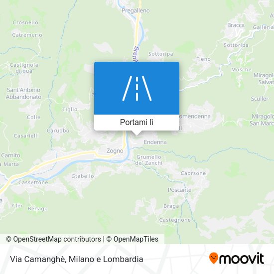 Mappa Via Camanghè