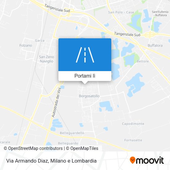 Mappa Via Armando Diaz