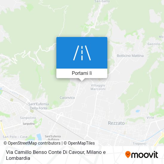 Mappa Via Camillo Benso Conte Di Cavour