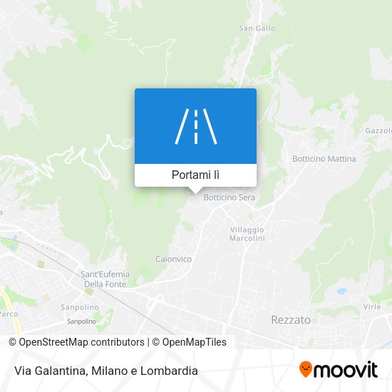 Mappa Via Galantina