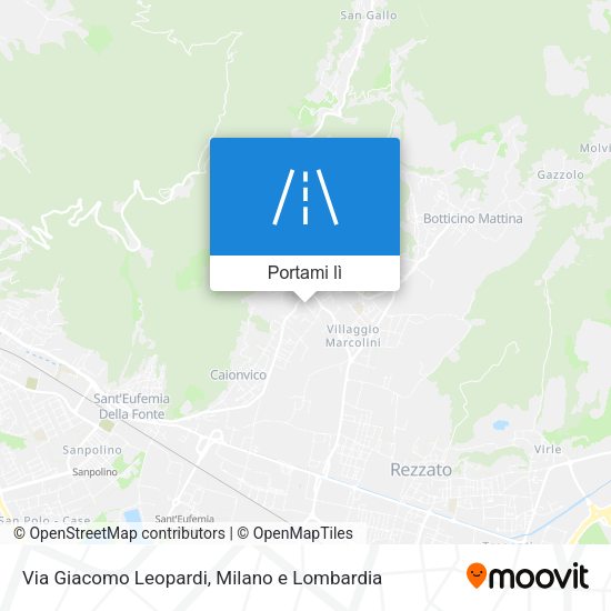 Mappa Via Giacomo Leopardi