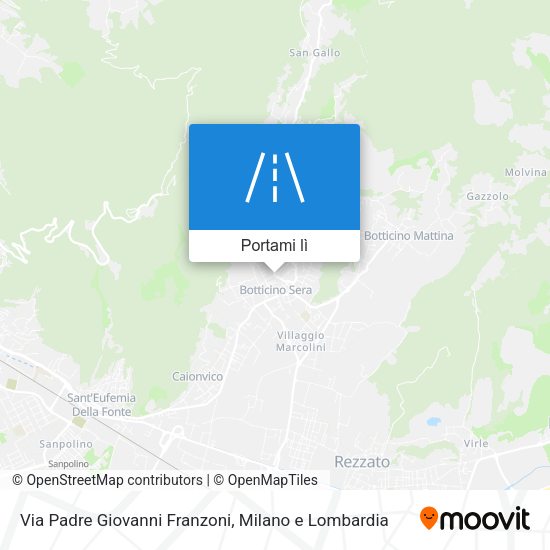 Mappa Via Padre Giovanni Franzoni