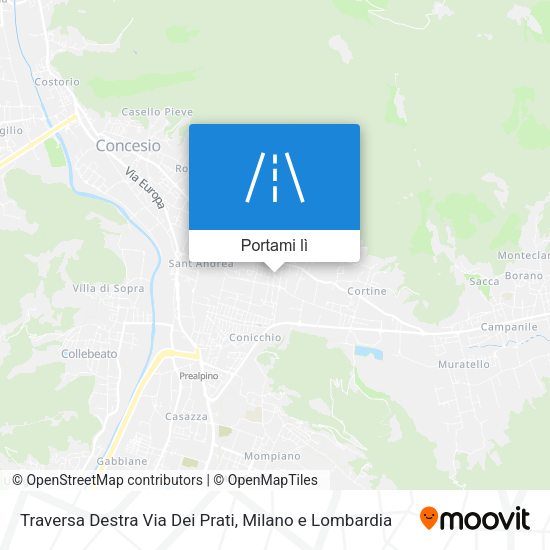 Mappa Traversa Destra Via Dei Prati