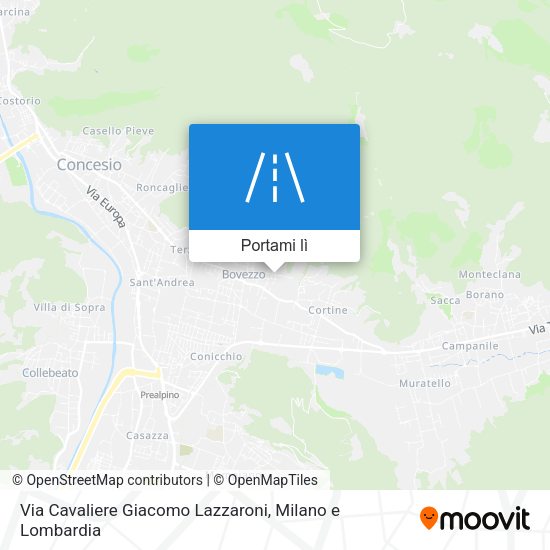 Mappa Via Cavaliere Giacomo Lazzaroni