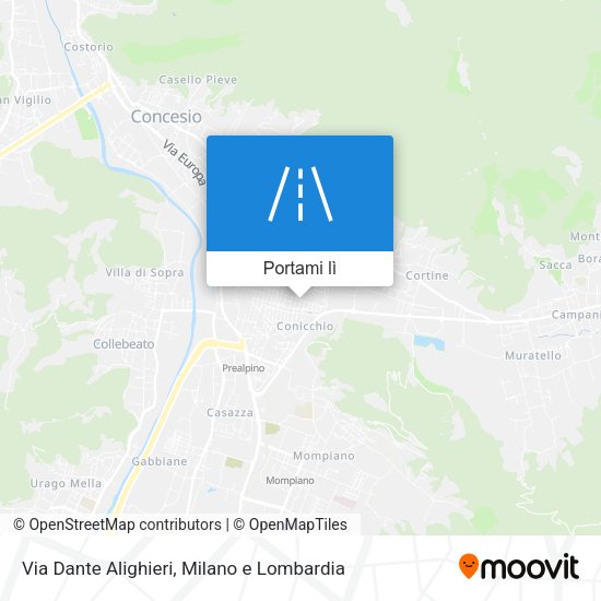 Mappa Via Dante Alighieri