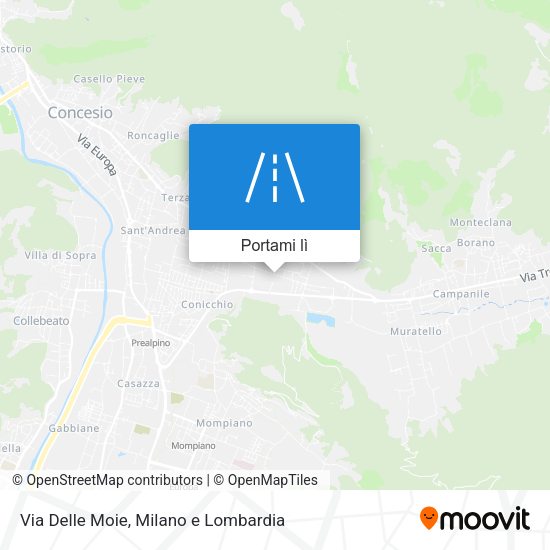 Mappa Via Delle Moie