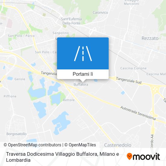 Mappa Traversa Dodicesima Villaggio Buffalora