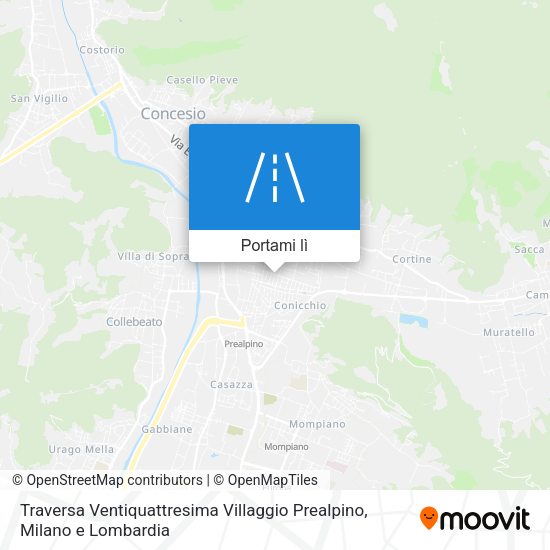 Mappa Traversa Ventiquattresima Villaggio Prealpino