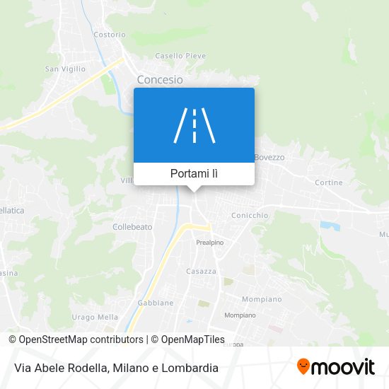 Mappa Via Abele Rodella