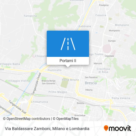 Mappa Via Baldassare Zamboni