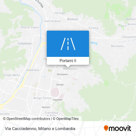 Mappa Via Cacciadenno
