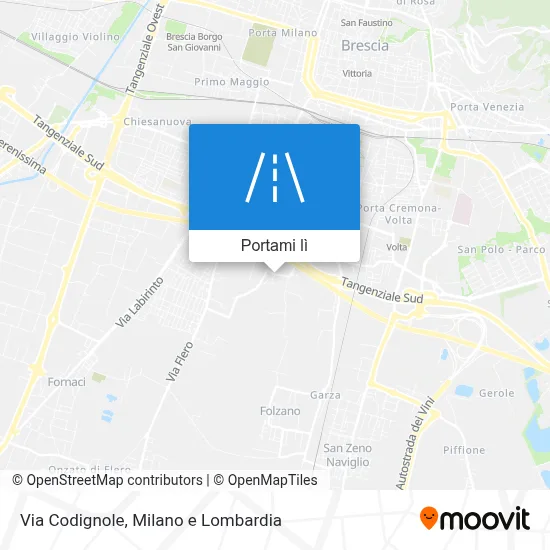 Mappa Via Codignole
