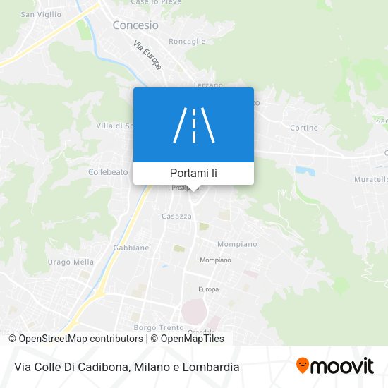 Mappa Via Colle Di Cadibona