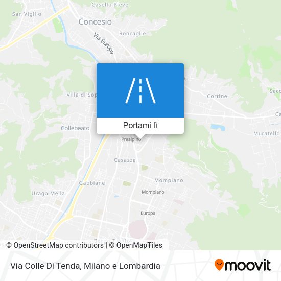 Mappa Via Colle Di Tenda