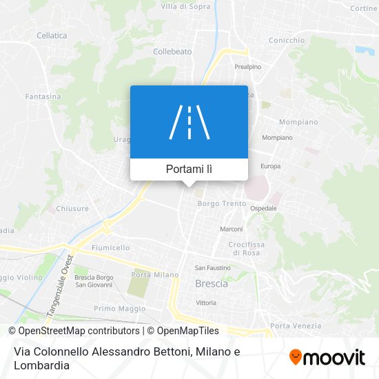 Mappa Via Colonnello Alessandro Bettoni