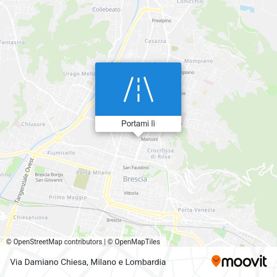 Mappa Via Damiano Chiesa