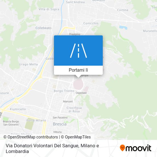 Mappa Via Donatori Volontari Del Sangue